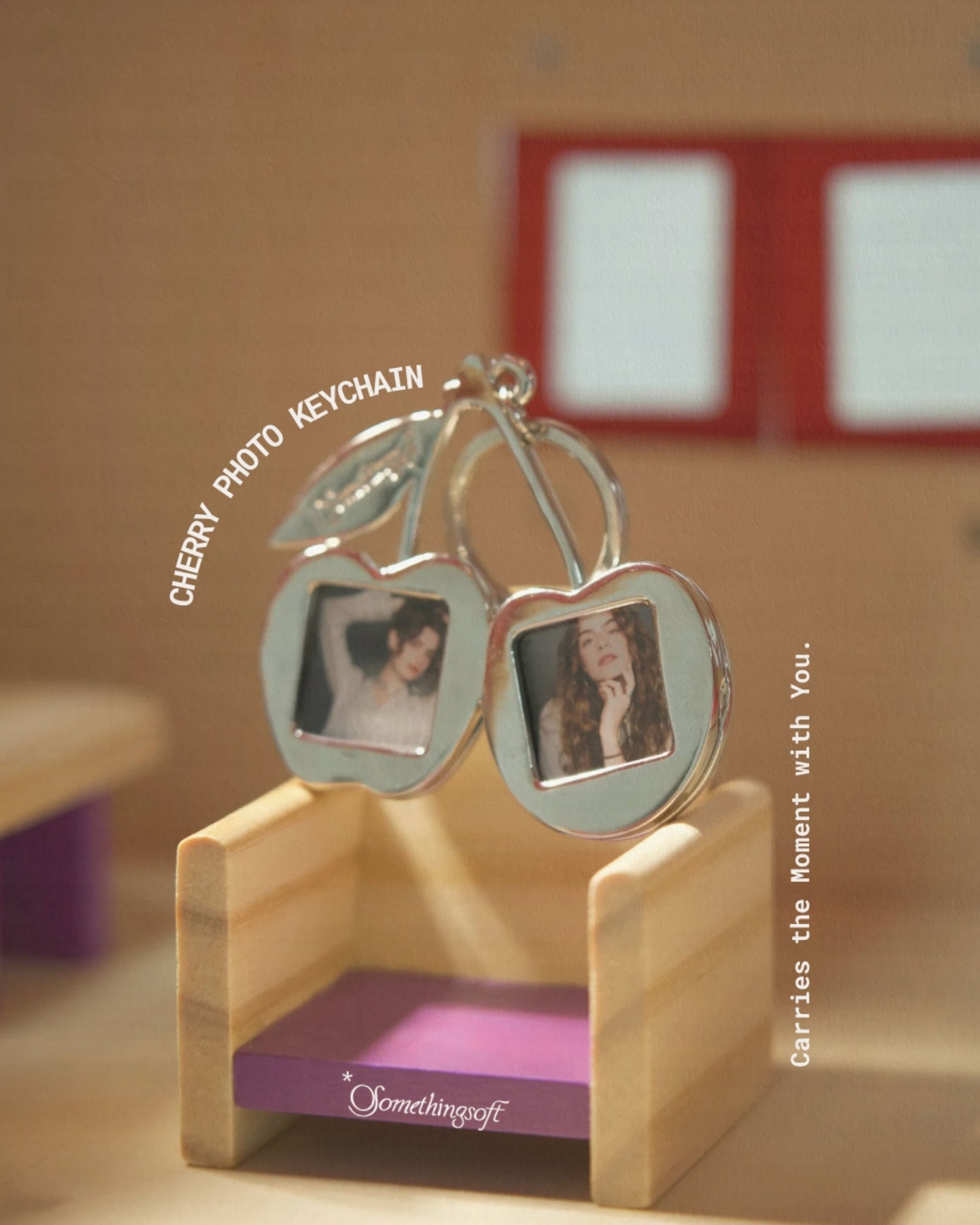 CHERRY PHOTO KEYCHAIN
