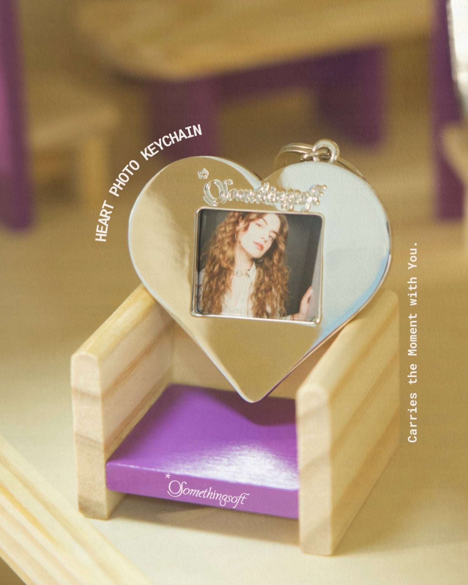 HEART PHOTO KEYCHAIN