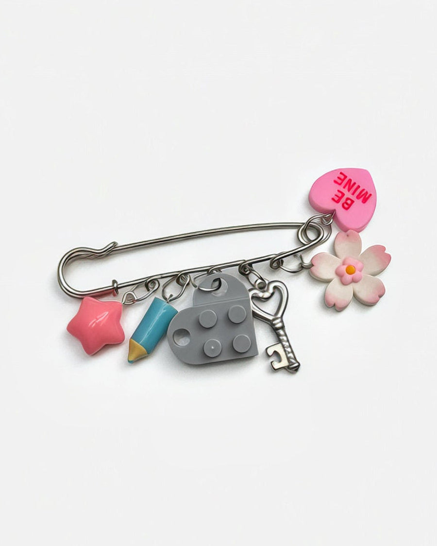 Locker Note Charm Pin