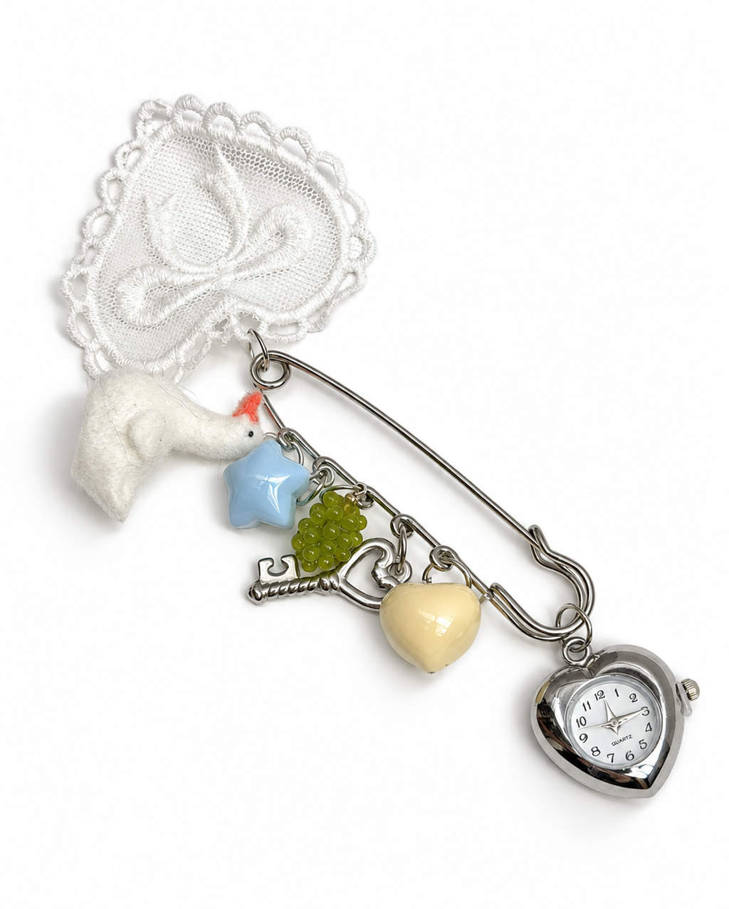 Mini Heart Watch Charm