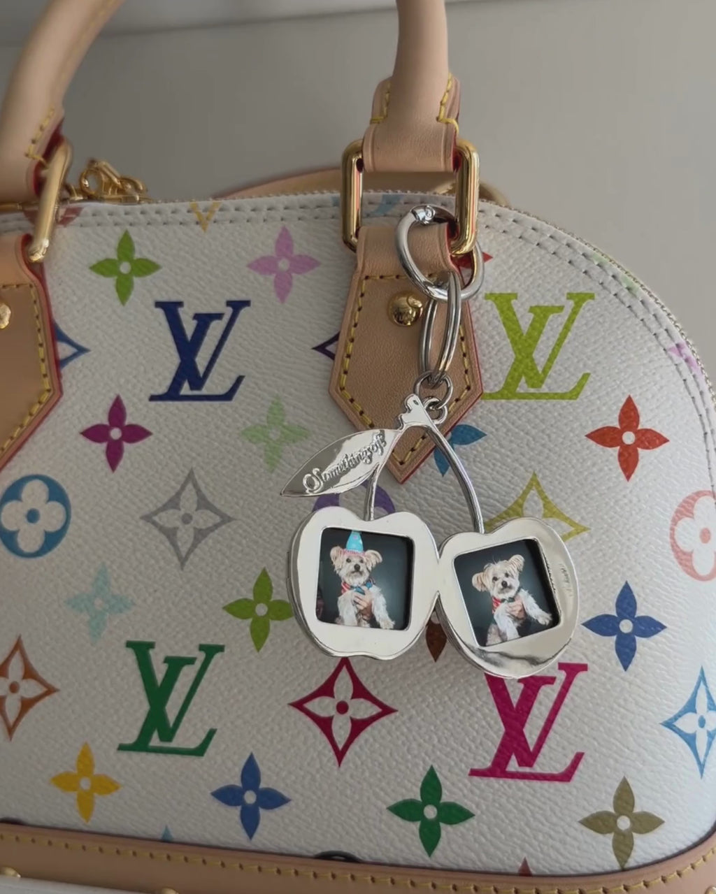 CHERRY PHOTO KEYCHAIN
